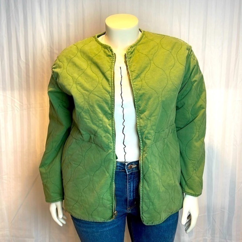 UNIVERSAL THREAD Soft‎ Corduroy Zip Up Green Jacket XXL Patch Pocket